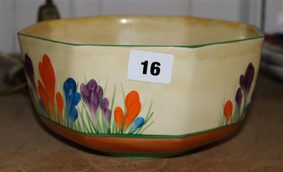 Clarice Cliff octagonal bowl